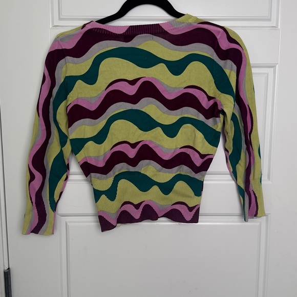 Forever 21 Vintage Groovy Print Cardigan (Size S) - Picture 3 of 3